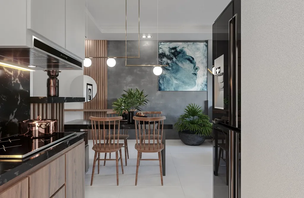 Concept nội thất nhà bếp Căn hộ Opal Thủ Đức phong cách hiện đại Modern