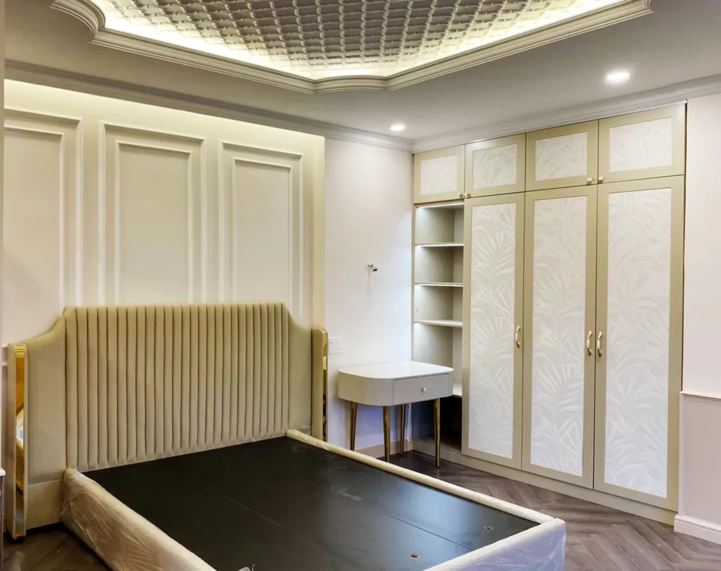 Hoàn thiện nội thất phòng ngủ Nhà phố Thủ Đức phong cách tân cổ điển Neo Classic