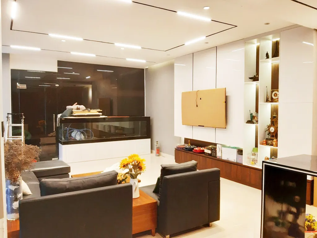 Hoàn thiện nội thất phòng khách Biệt thự Quận 10 phong cách hiện đại Modern