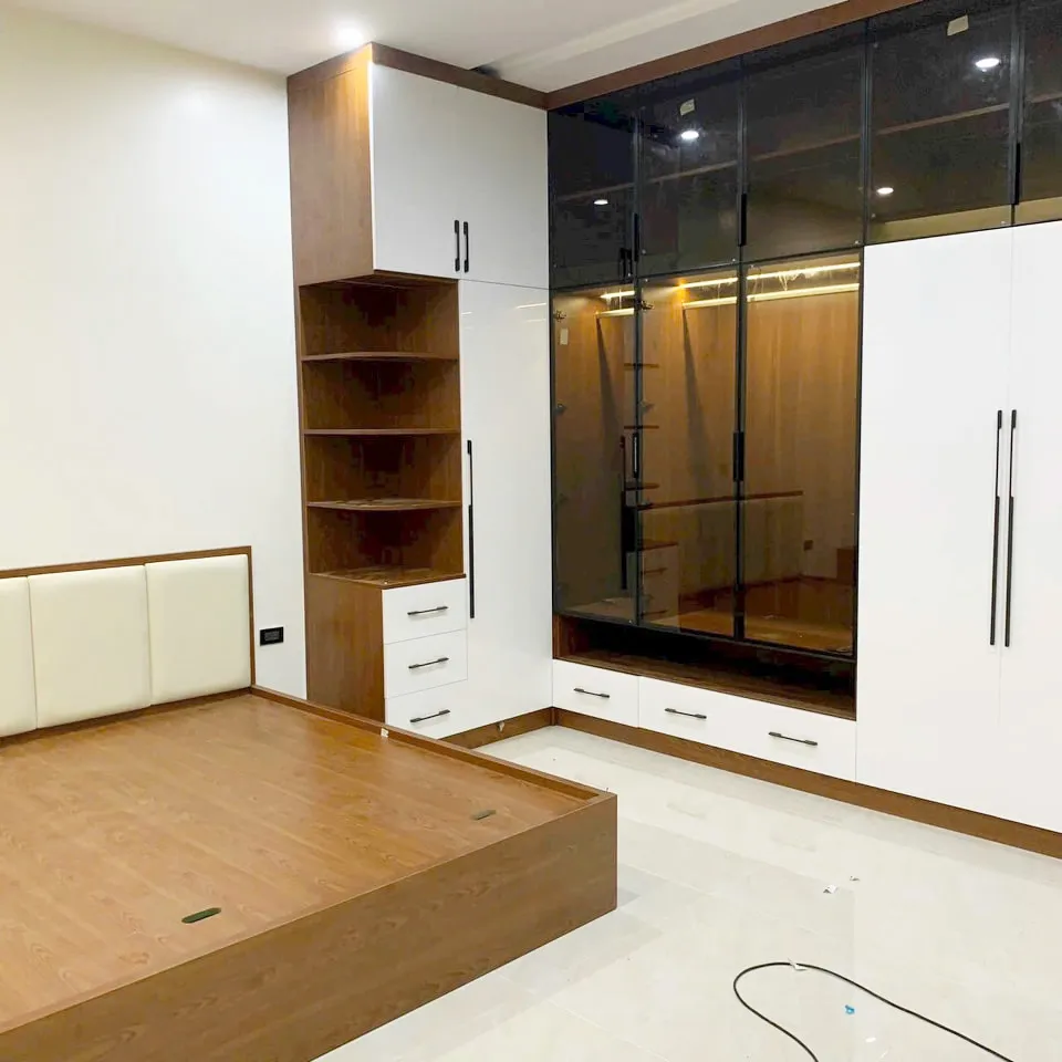 Hoàn thiện nội thất phòng ngủ Nhà phố Đức Linh Bình Thuận phong cách Modern hiện đại