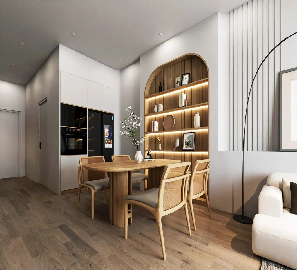Concept nội thất phòng ăn Căn hộ phong cách Scandinavian Bắc Âu