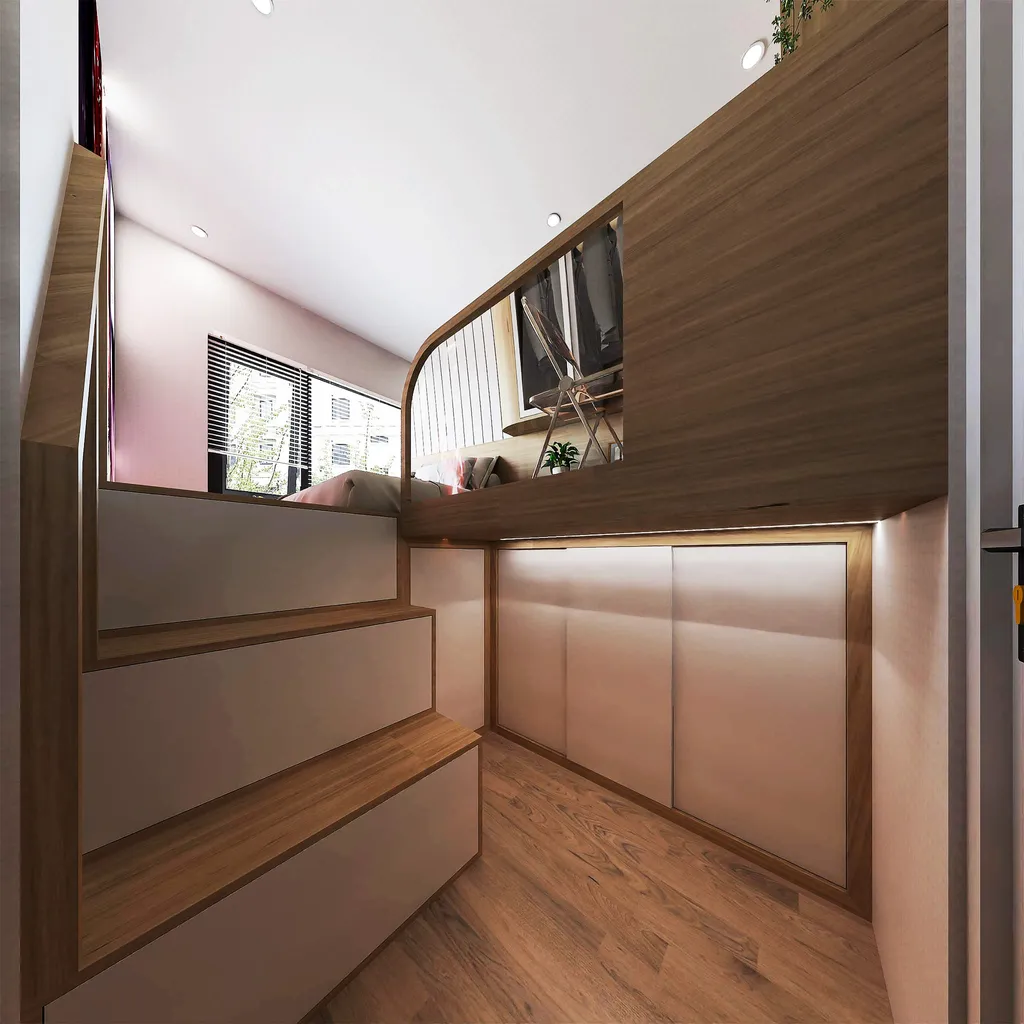 Concept nội thất phòng ngủ Căn hộ phong cách Scandinavian Bắc Âu