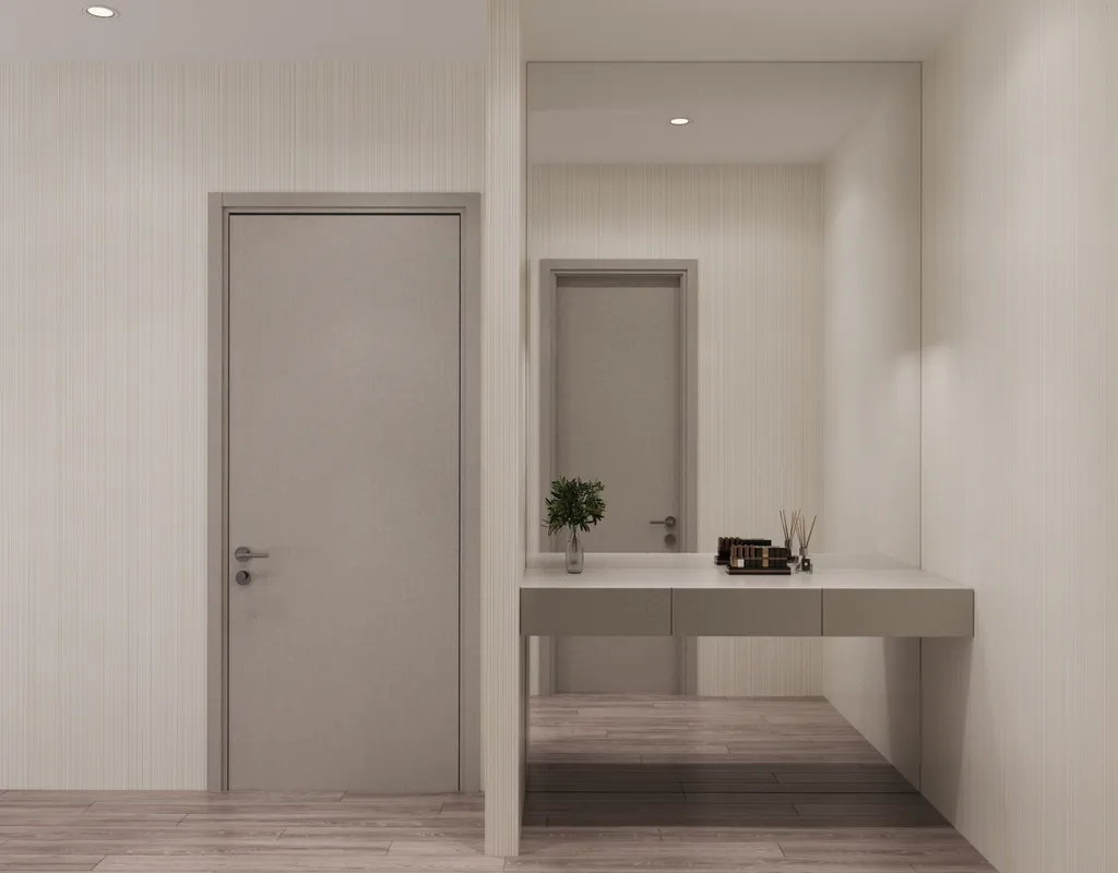 Concept nội thất phòng ngủ Căn hộ The Symphony, Phú Mỹ Hưng Midtown phong cách Minimalist Tối giản