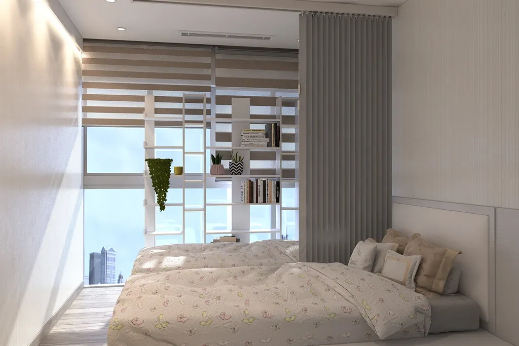 Concept nội thất phòng ngủ cho bé Căn hộ The Symphony, Phú Mỹ Hưng Midtown phong cách Minimalist tối giản