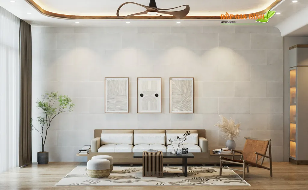Concept nội thất phòng khách phong cách Japandi - Japan kết hợp Scandinavian