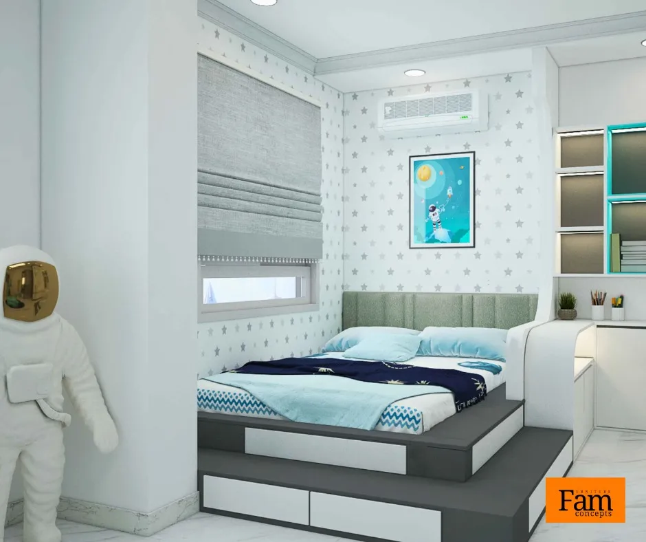 Concept nội thất phòng ngủ cho bé Căn hộ Scenic Valley mang phong cách Modern Hiện đại