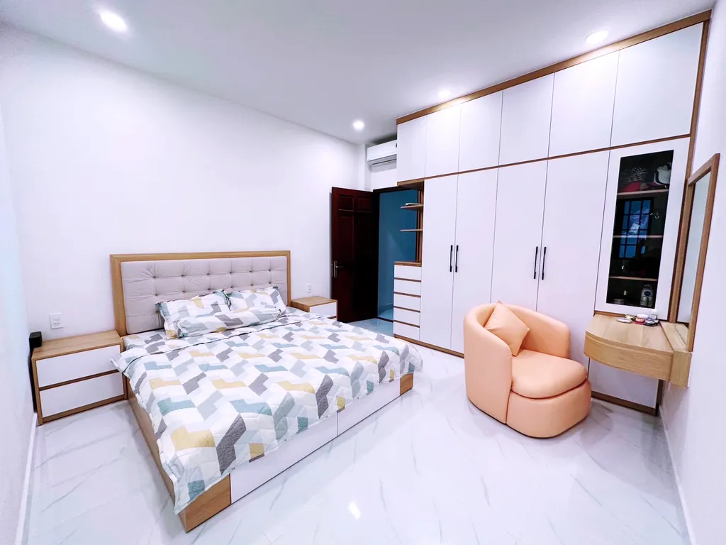 Cải tạo và hoàn thiện nội thất phòng ngủ nhà phố Tân Phú phong cách Modern hiện đại