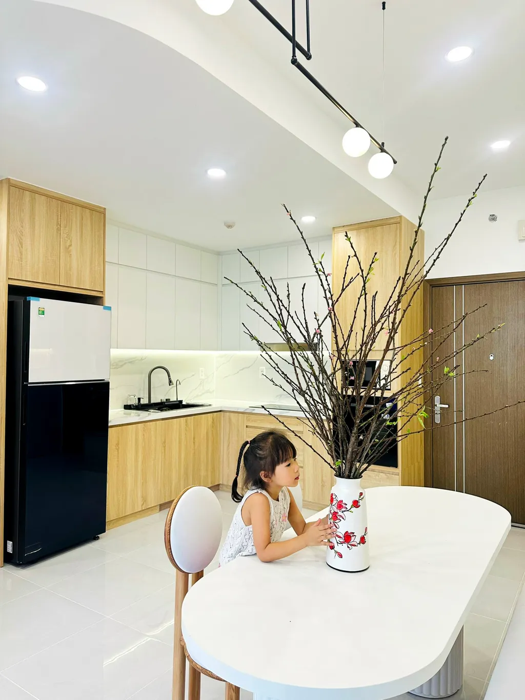 Hoàn thiện nội thất nhà bếp Căn hộ Thảo Điền Quận 2 mang phong cách Japandi