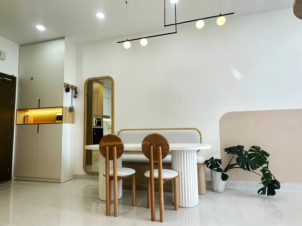 Hoàn thiện nội thất phòng ăn hộ Thảo Điền Quận 2 mang phong cách Japandi