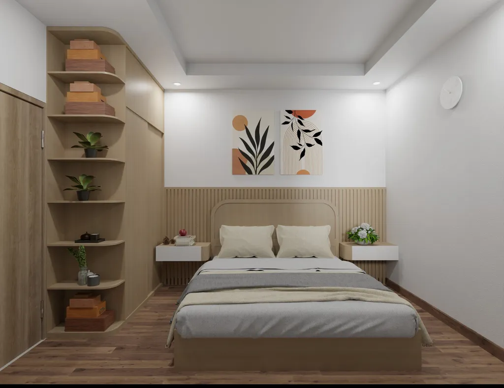Concept nội thất 3D phòng ngủ Căn hộ Chung cư River Sài Gòn mang phong cách Scandinavian Bắc Âu