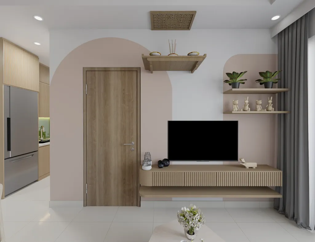 Concept nội thất 3D phòng khách Căn hộ Chung cư River Sài Gòn mang phong cách Scandinavian Bắc Âu