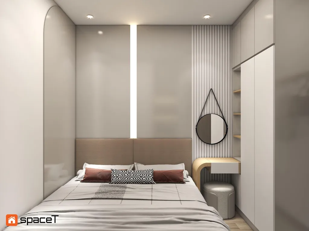 Concept nội thất 3D phòng ngủ Nhà phố Cần Giờ mang phong cách Modern hiện đại