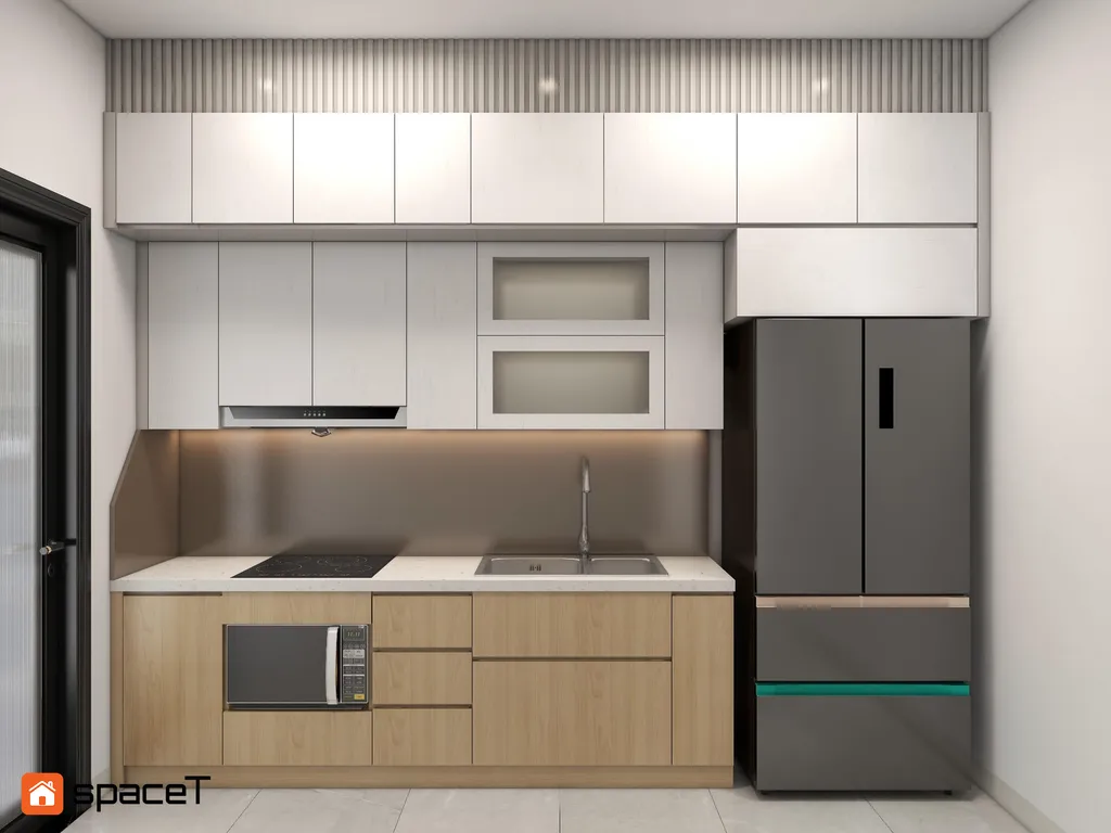 Concept nội thất 3D phòng bếp Nhà phố Cần Giờ mang phong cách Modern hiện đại