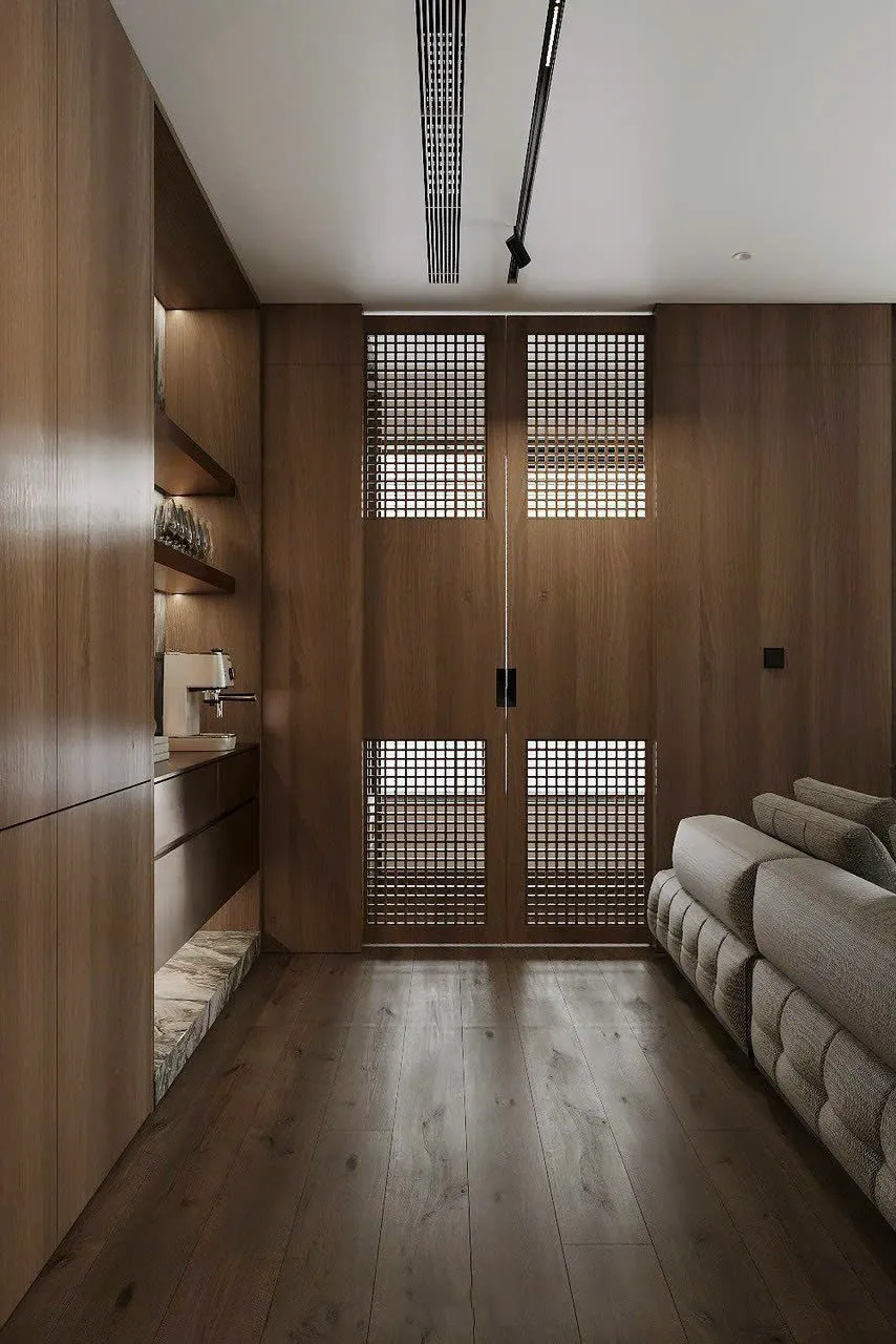 Concept nội thất 3D phòng khách Căn hộ chung cư Quận 4 80m2 mang phong cách Modern hiện đại