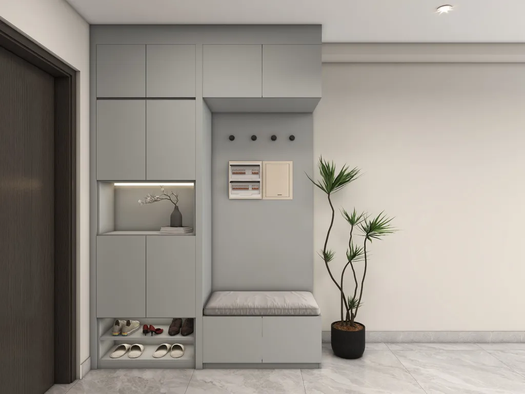 Concept nội thất 3D lối vào Căn hộ chung cư Phú Mỹ Hưng Quận 7 mang phong cách Modern hiện đại