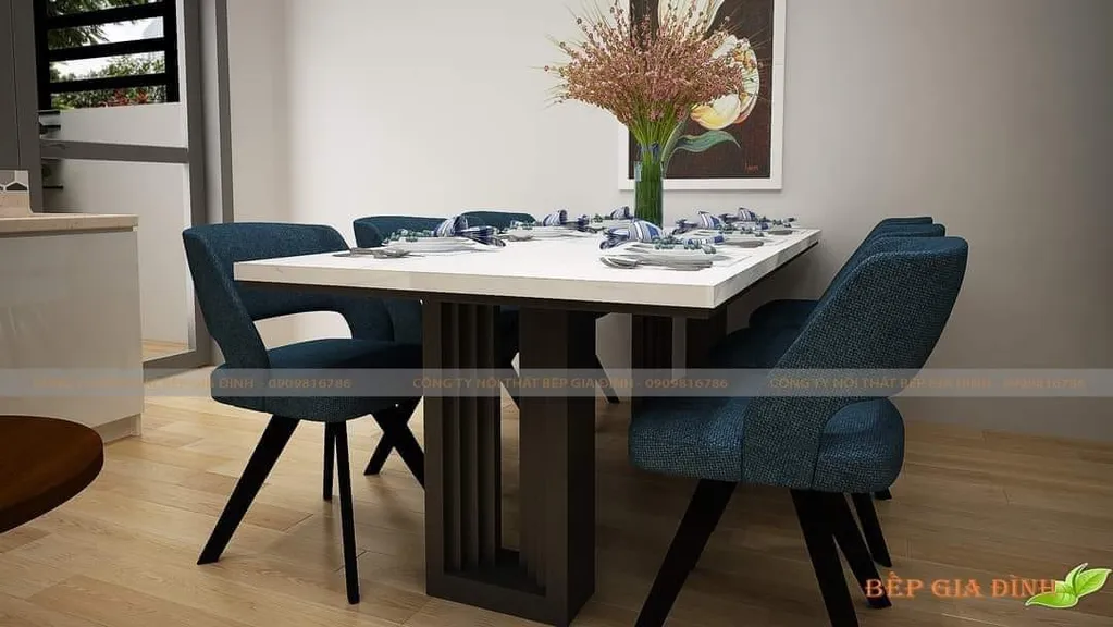 Concept nội thất 3D phòng ăn Nhà phố mang phong cách Modern hiện đại