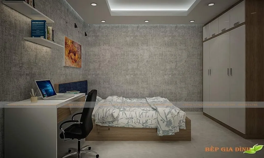 Concept nội thất 3D phòng ngủ Nhà phố chị Giàu mang phong cách Modern hiện đại