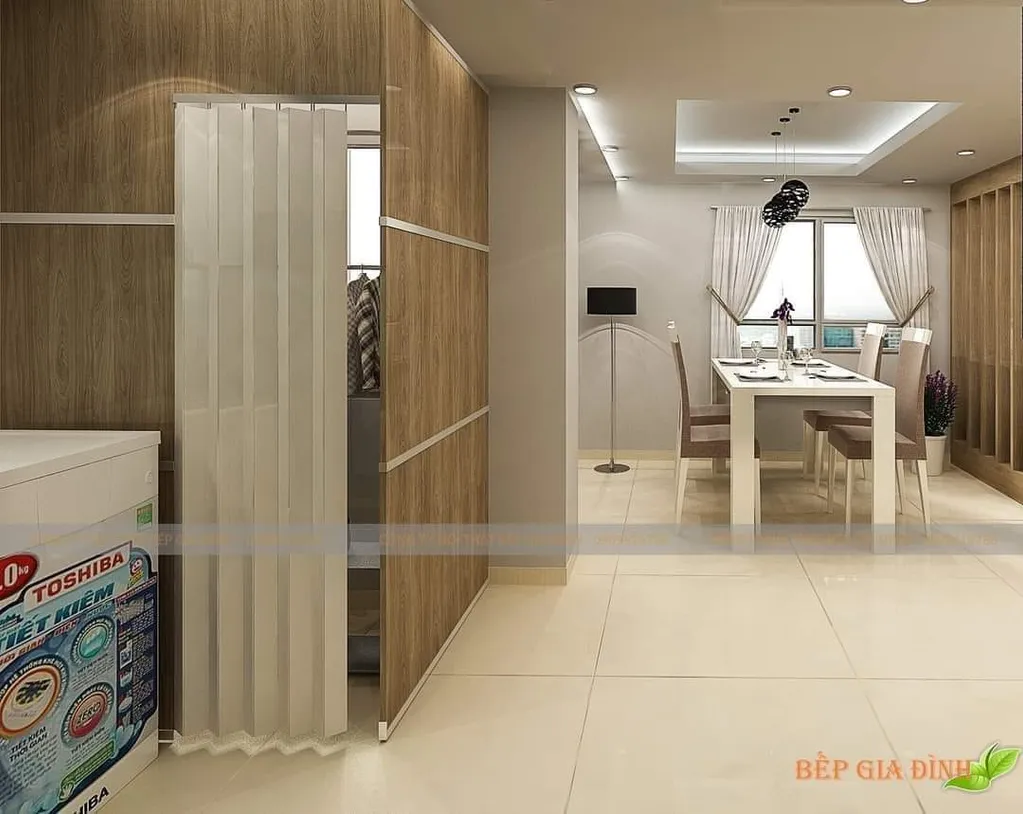 Concept nội thất 3D phòng ăn Nhà phố chị Giàu mang phong cách Modern hiện đại
