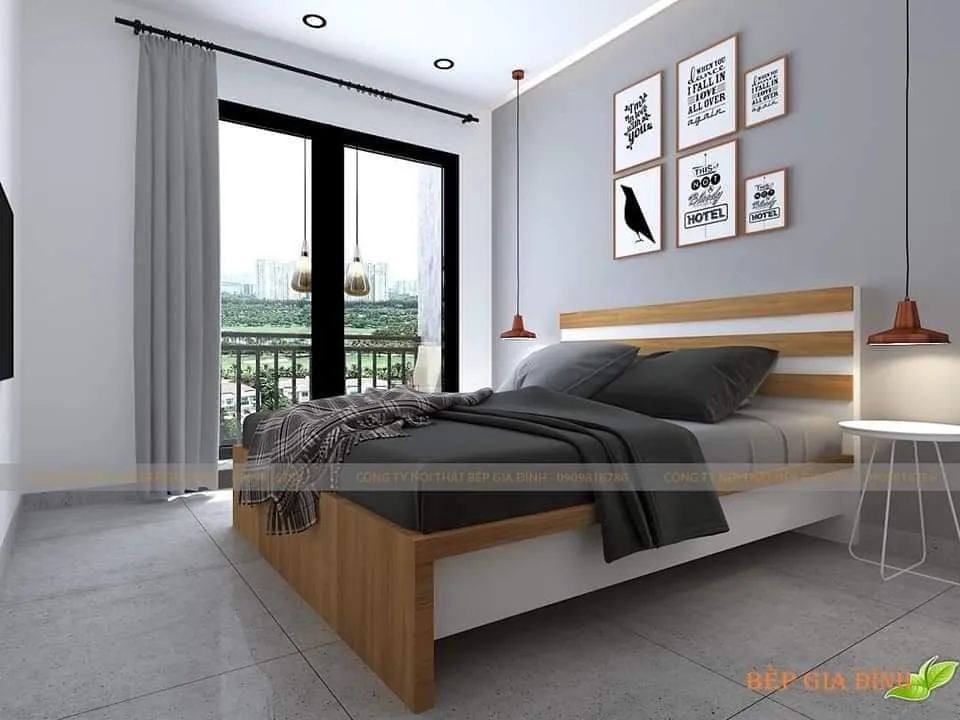 Concept nội thất 3D phòng ngủ Nhà cô Thanh mang phong cách Modern hiện đại