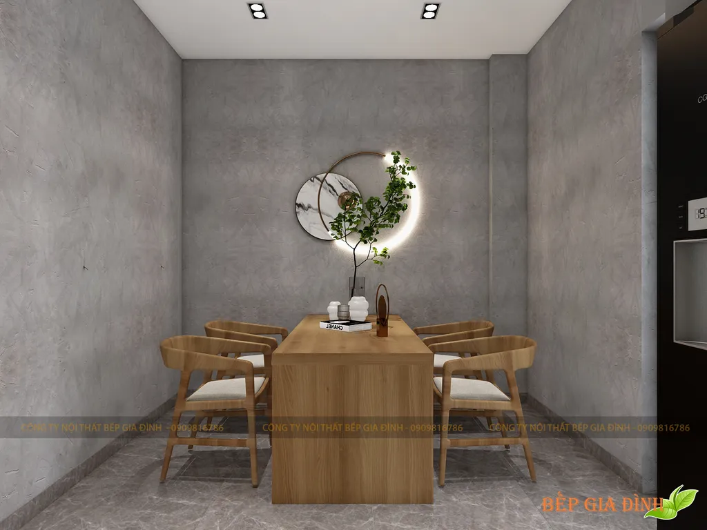 Concept nội thất 3D khu vực làm việc Nhà phố Cát Lái mang phong cách Modern hiện đại