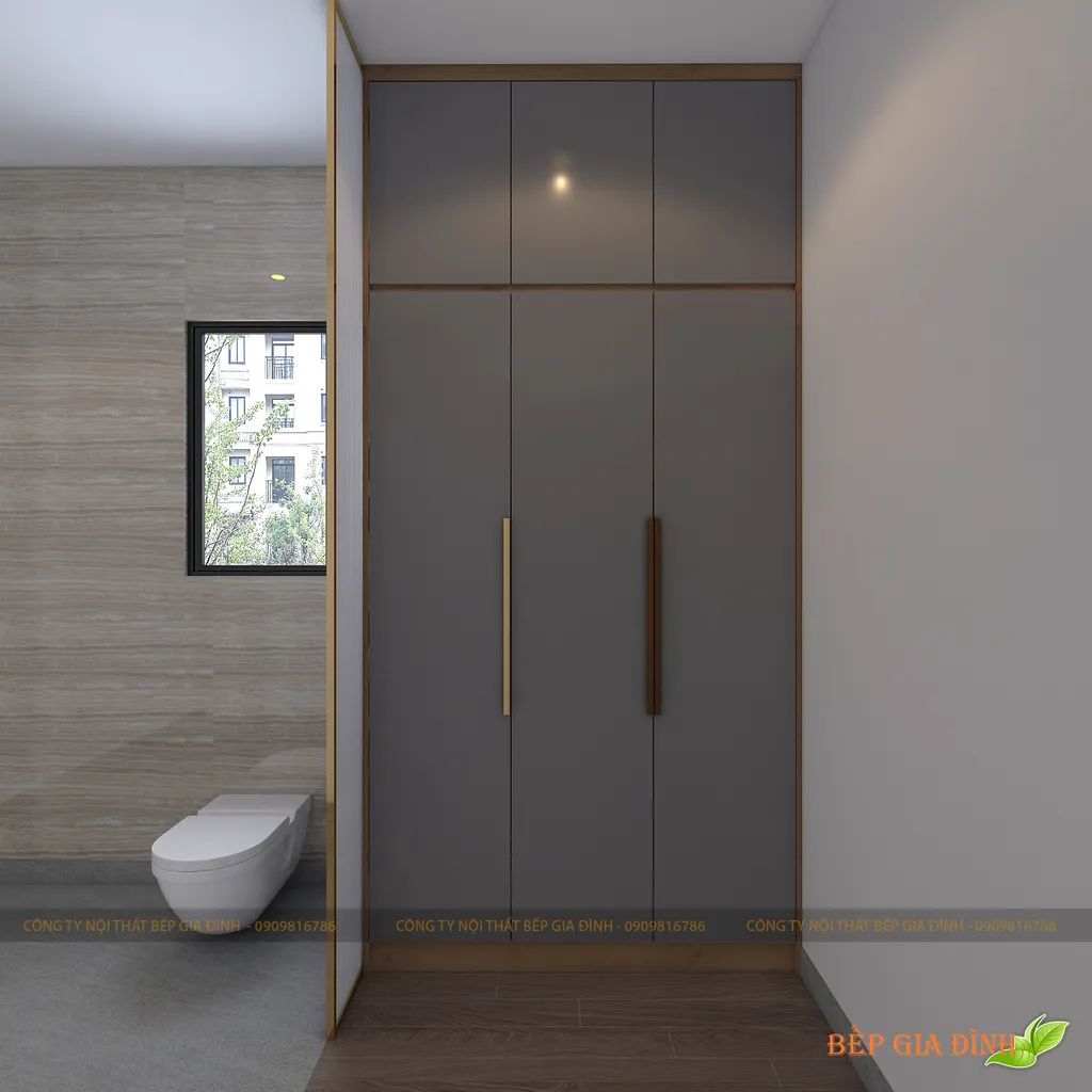 Concept nội thất 3D phòng tắm, nhà vệ sinh Nhà phố Cát Lái mang phong cách Modern hiện đại