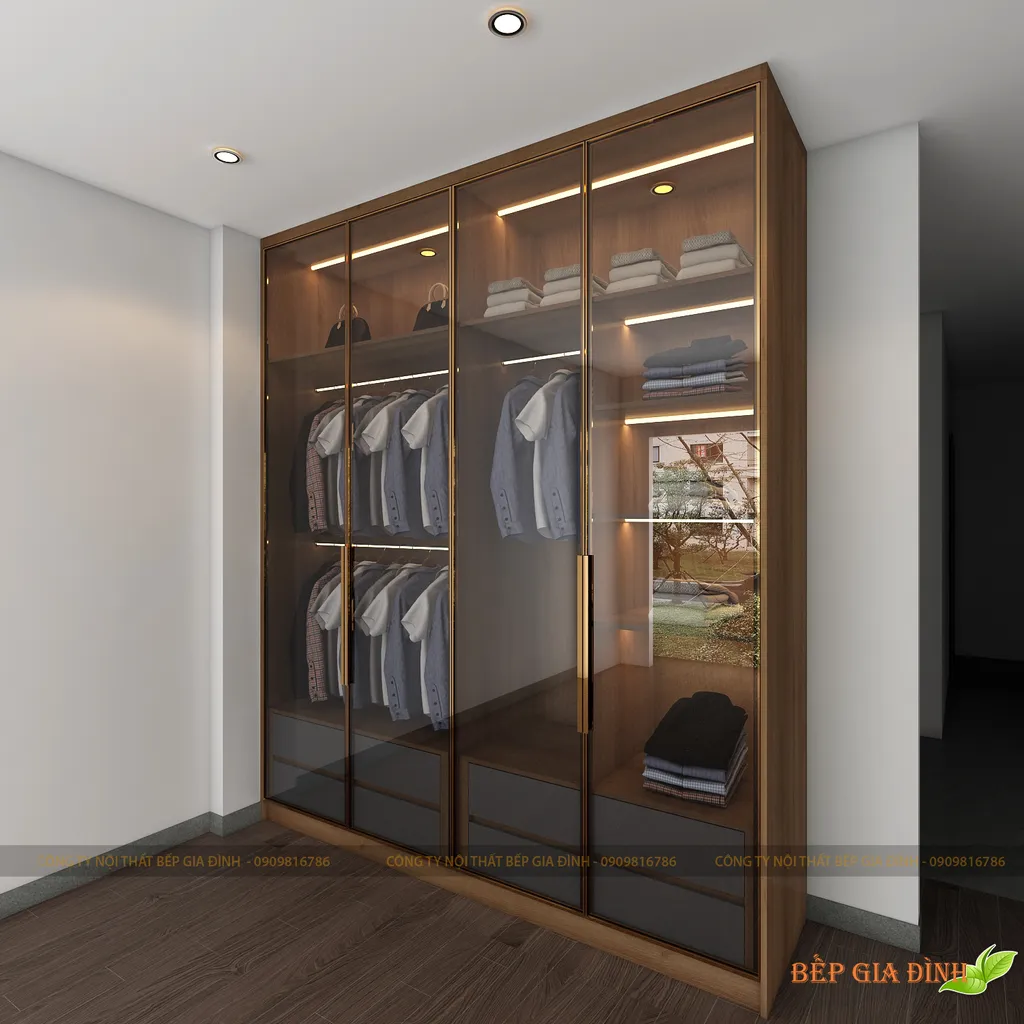 Concept nội thất 3D phòng ngủ Nhà phố Cát Lái mang phong cách Modern hiện đại