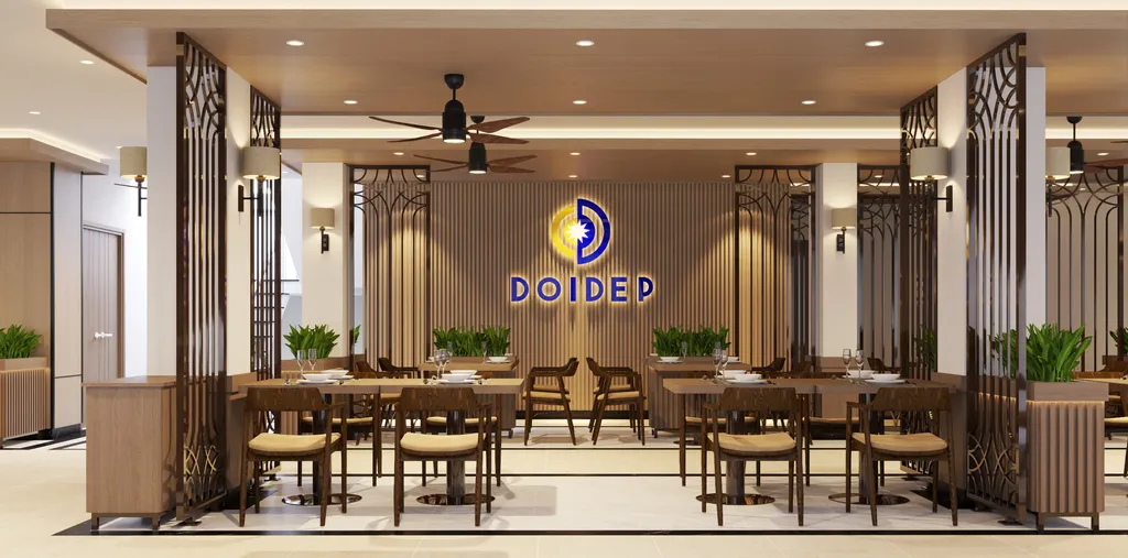 Concept nội thất 3D Nhà hàng Bãi Rớ Đà Nẵng