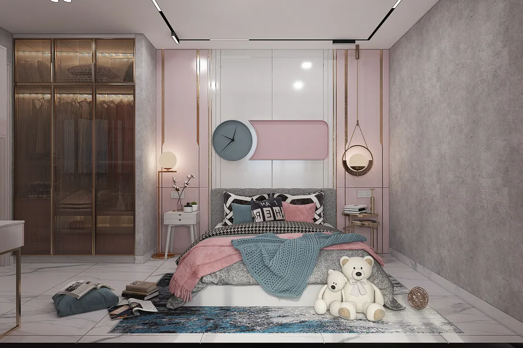 Thiết kế nội thất phòng ngủ 3D cho Căn hộ Vinhome Central Park Bình Thạnh theo phong cách Modern