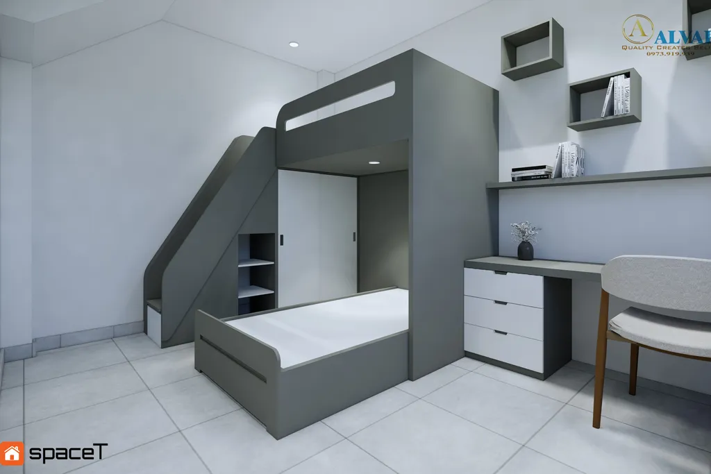 Thiết kế nội thất 3D cho phòng ngủ Gò Vấp theo phong cách Modern