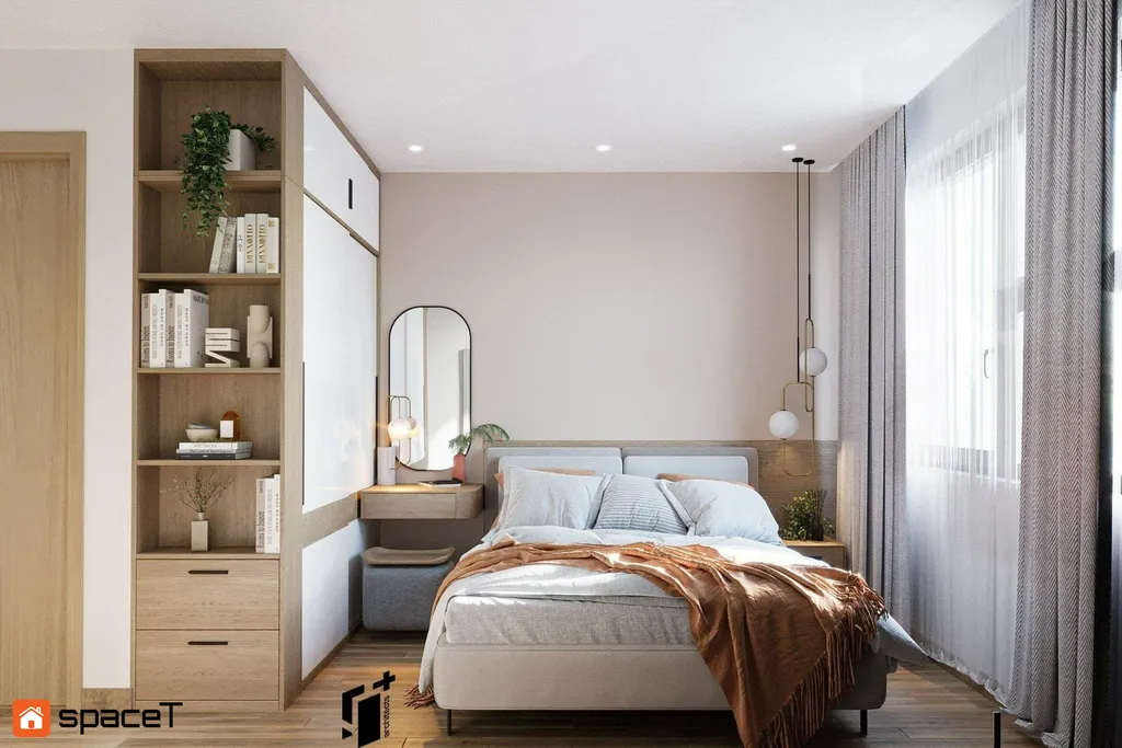 Thiết kế nội thất 3D cho phòng ngủ Căn hộ Everich Infinity Quận 5 theo phong cách Scandinavian