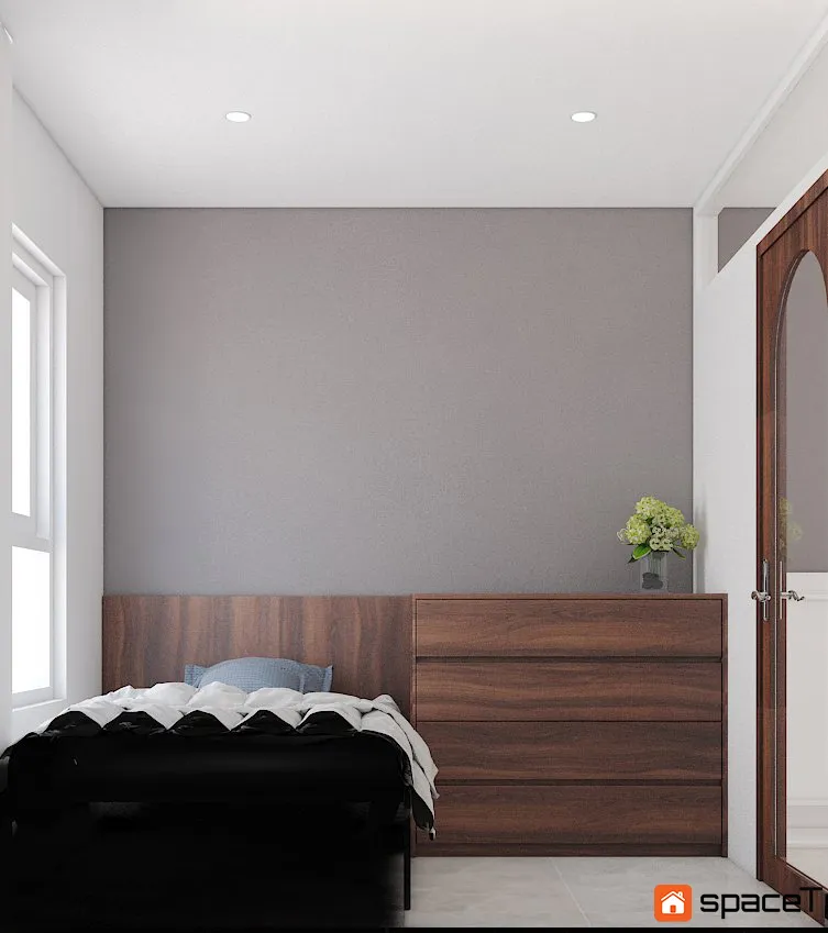 Thiết kế nội thất 3D cho phòng ngủ Căn hộ Diamond Riverside Quận 8 theo phong cách Modern