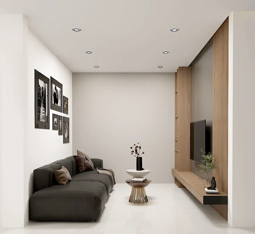 Thiết kế nội thất 3D cho phòng khách Biệt thự Bến Lức Long An theo phong cách Modern