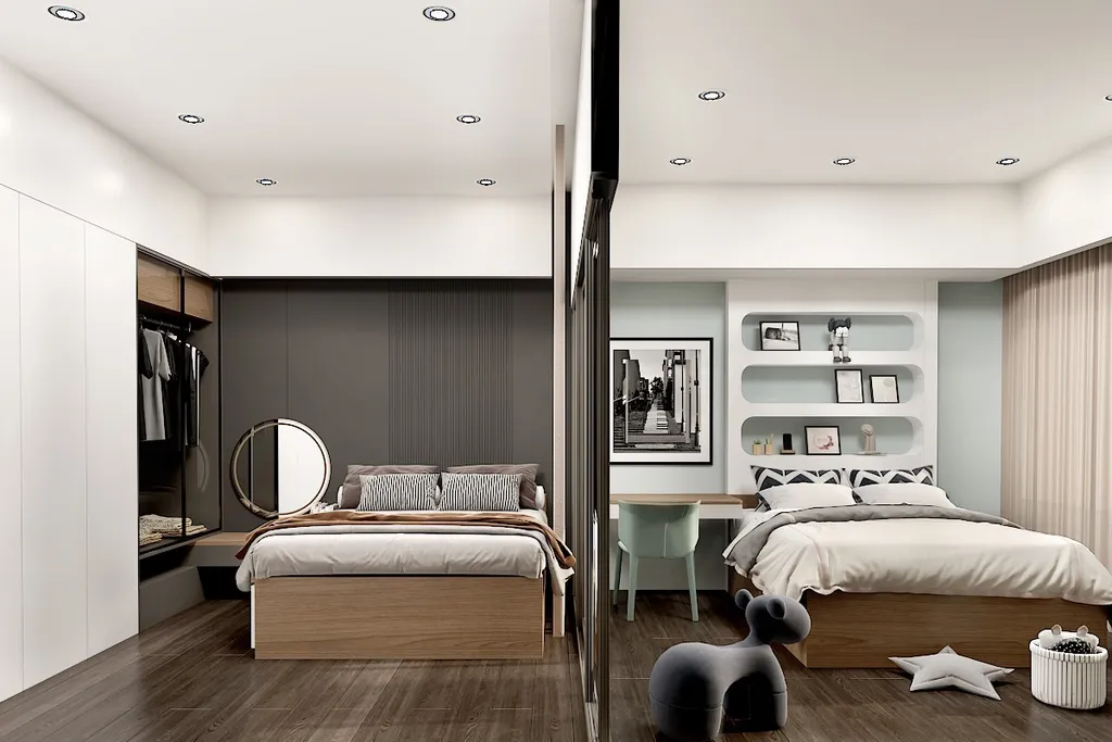 Thiết kế nội thất 3D cho phòng ngủ Biệt thự Bến Lức Long An theo phong cách Modern