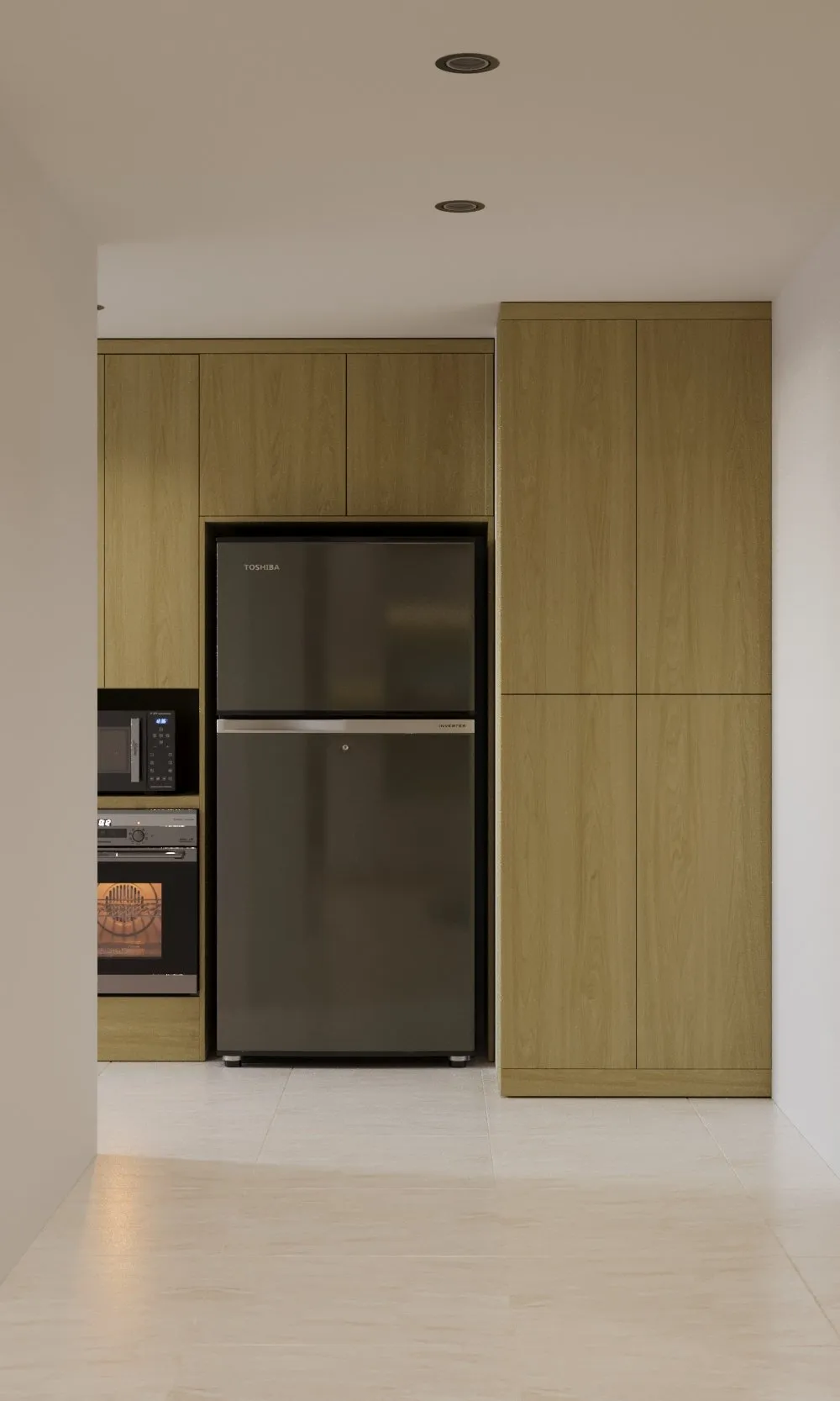 Thiết kế nội thất 3D cho phòng bếp Căn hộ Mỹ Thuận Quận 8 theo phong cách Modern