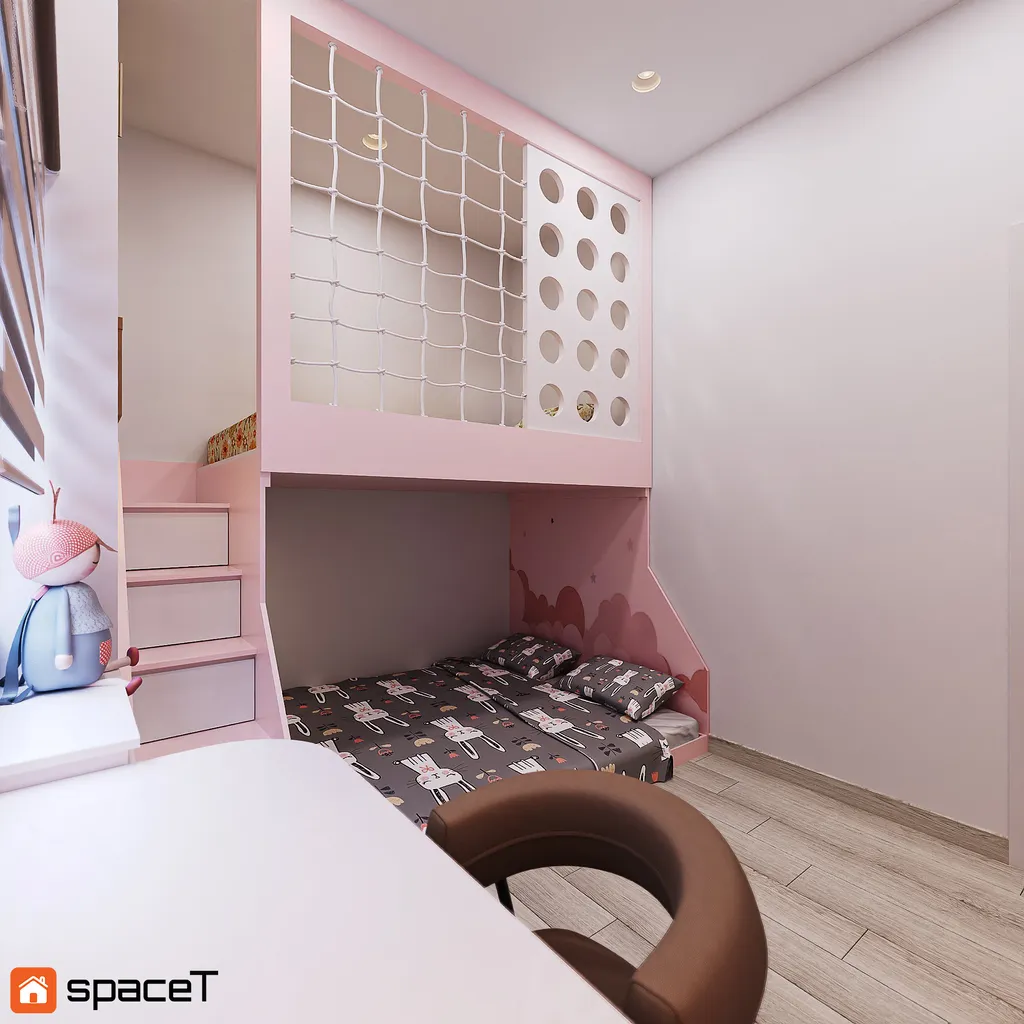 Thiết kế nội thất 3D cho phòng ngủ căn hộ Hóc Môn theo phong cách Modern
