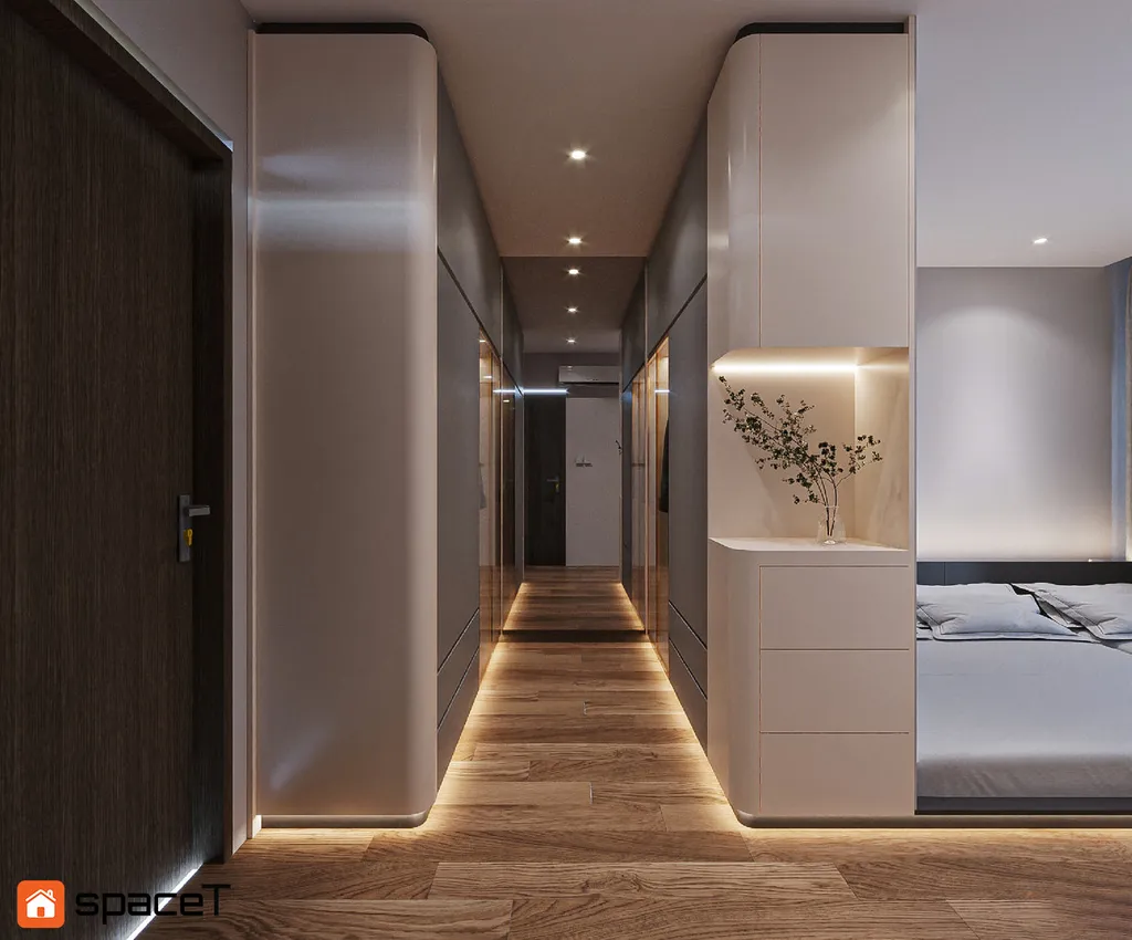 Thiết kế nội thất 3D cho phòng thay đồ Căn hộ Origami Quận 9 theo phong cách Modern
