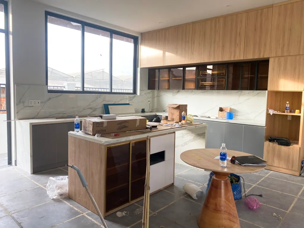 Thiết kế nội thất cho phòng bếp nhà phố tại Đức Trọng, Đà Lạt theo phong cách Modern