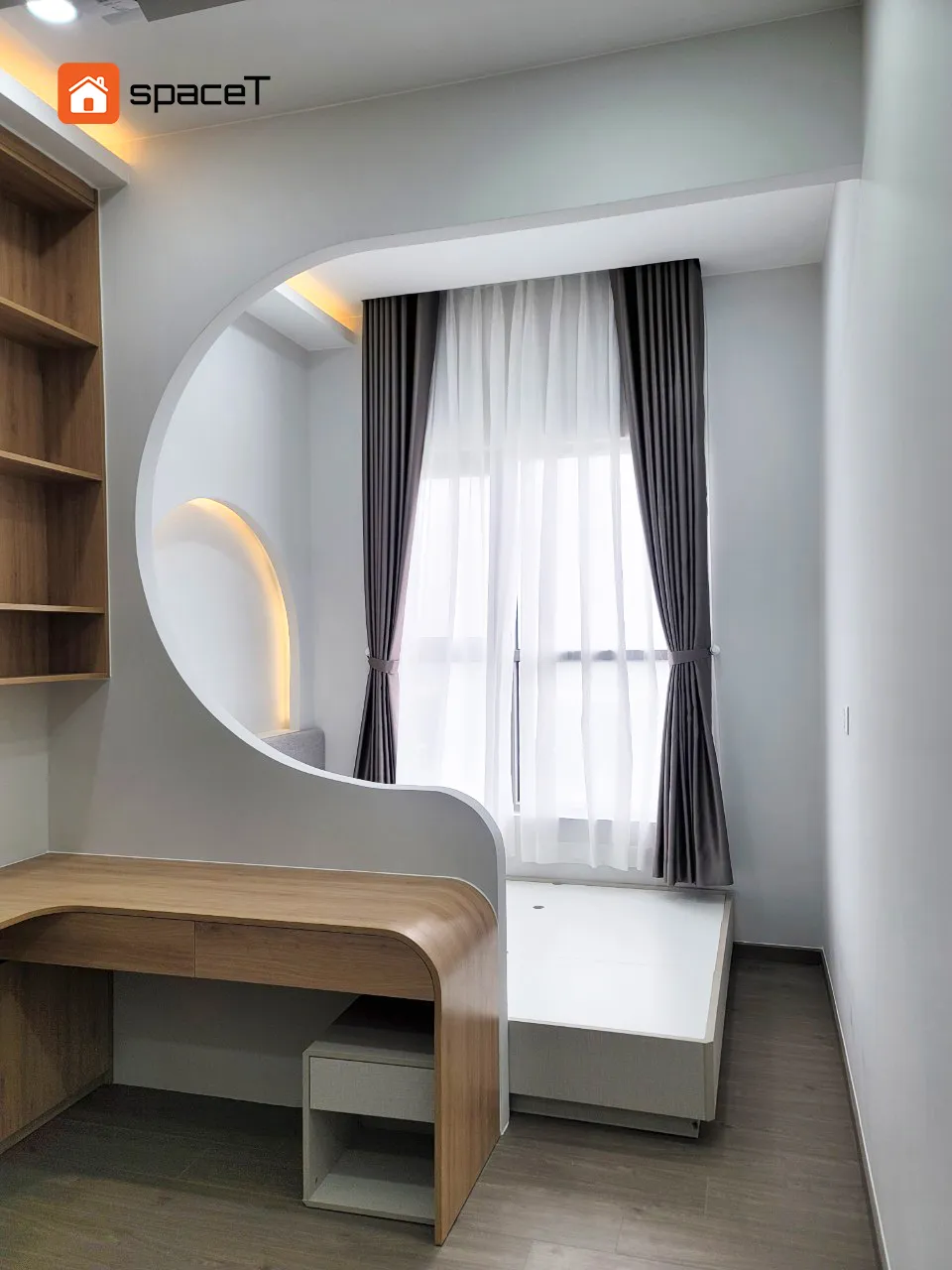 Công trình hoàn thiện nội thất cho phòng ngủ căn hộ Westgate Bình Chánh theo phong cách Scandinavian