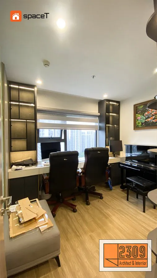 Công trình hoàn thiện nội thất cho phòng làm việc căn hộ Origami theo phong cách Modern