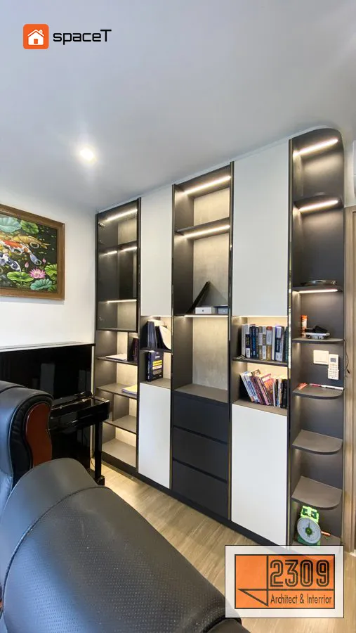 Công trình hoàn thiện nội thất cho phòng làm việc căn hộ Origami theo phong cách Modern