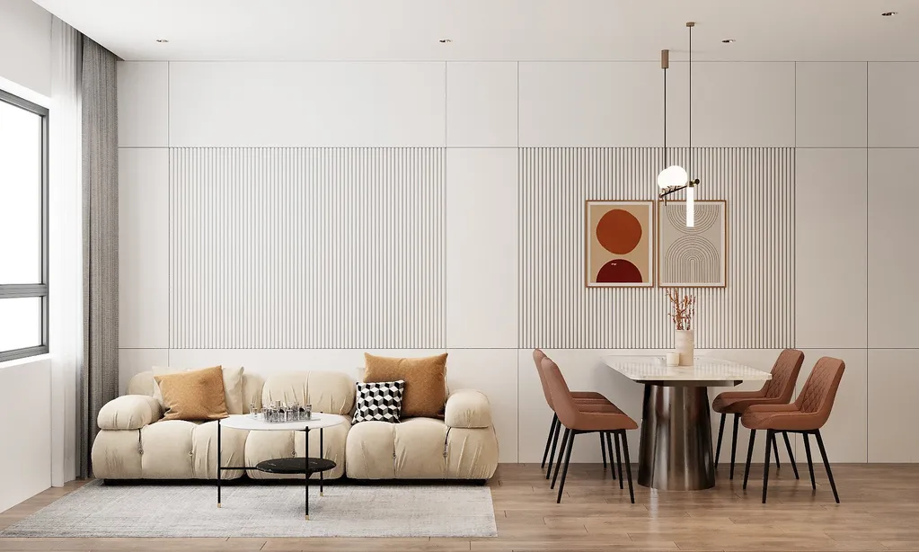 Thiết kế nội thất 3D cho phòng khách  Căn hộ Studio theo phong cách Modern