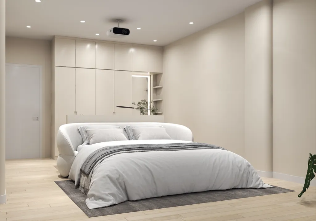 Thiết kế nội thất 3D cho phòng ngủ phố 1 trệt 3 lầu Đặng Thai Mai - Phú Nhuận theo phong cách Modern