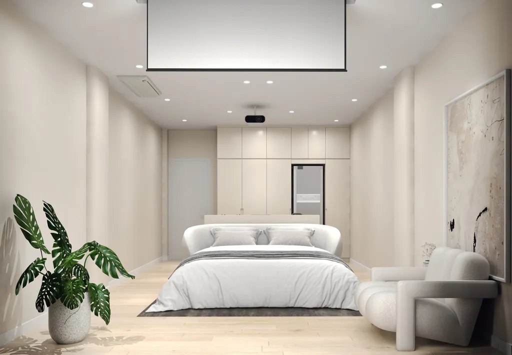 Thiết kế nội thất 3D cho phòng ngủ nhà phố 1 trệt 3 lầu Đặng Thai Mai - Phú Nhuận theo phong cách Modern