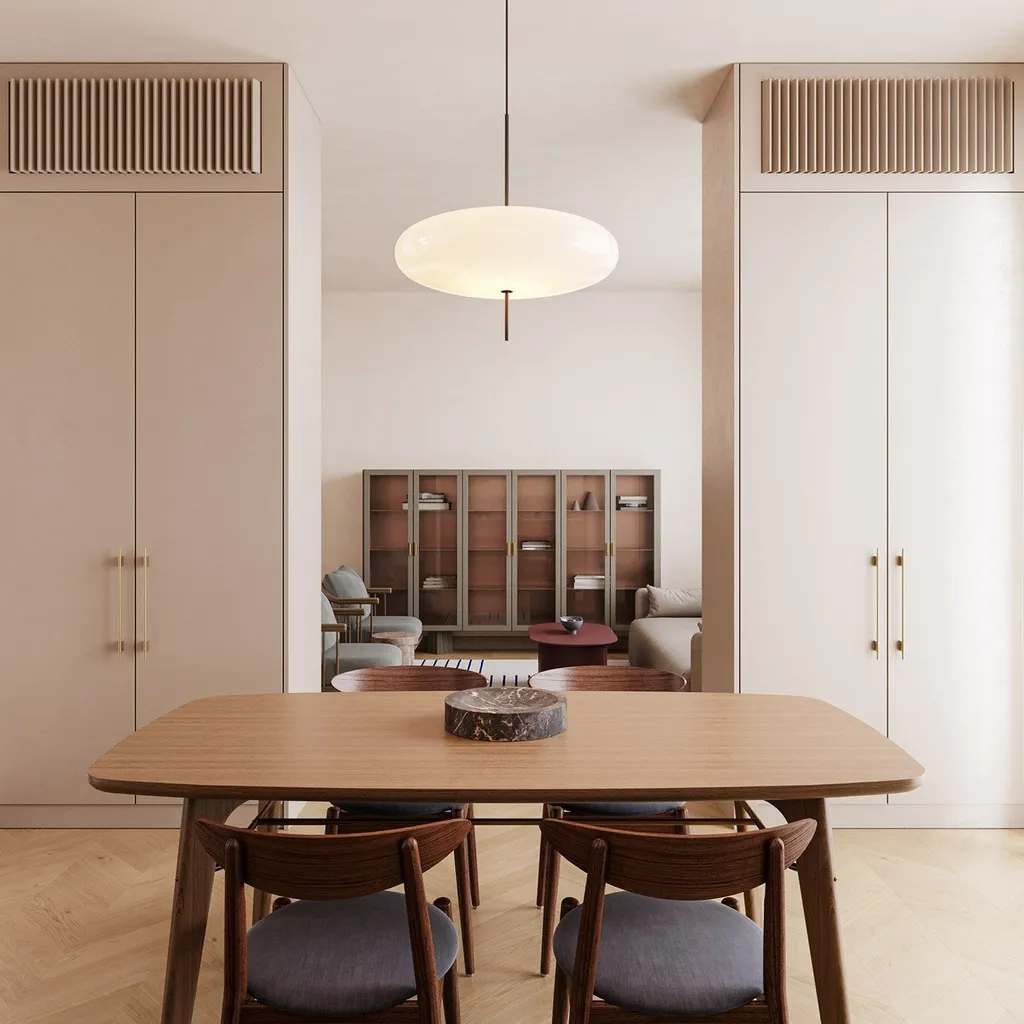 Công trình hoàn thiện nội thất phòng bếp cho căn hộ theo phong cách Japandi số 1. Thi công hoàn thiện bởi TD INTERIOR.