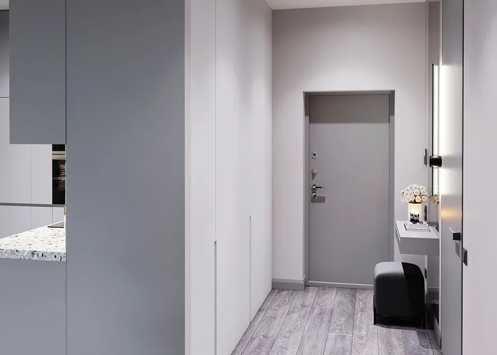 Công trình hoàn thiện nội thất phòng thay đồ cho căn hộ theo phong cách Neo Classic & Minimalism số 1. Thi công hoàn thiện bởi TD INTERIOR.