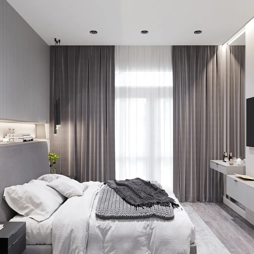 Công trình hoàn thiện nội thất phòng ngủ cho căn hộ theo phong cách Neo Classic & Minimalism số 1. Thi công hoàn thiện bởi TD INTERIOR.