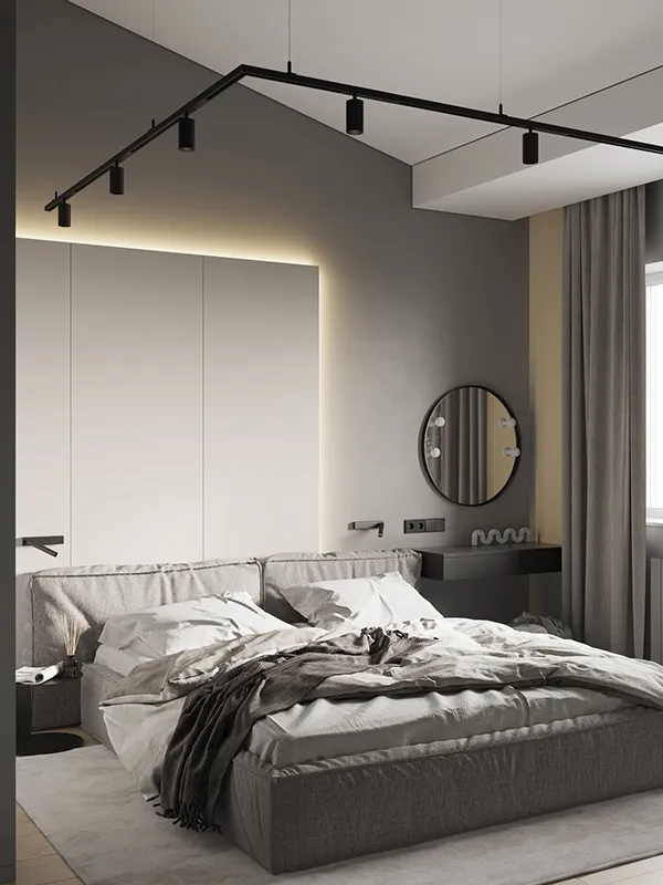 Công trình hoàn thiện nội thất cho phòng ngủ căn hộ theo phong cách Minimalist
