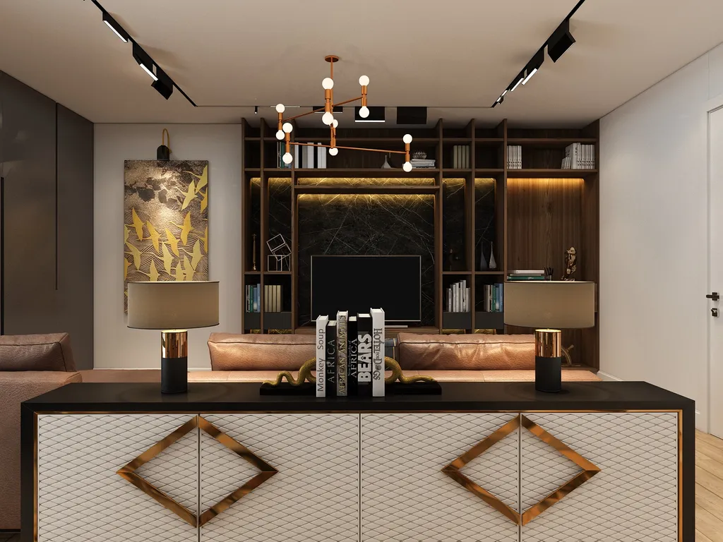 Thiết kế nội thất 3D cho phòng ăn căn hộ theo phong cách Modern