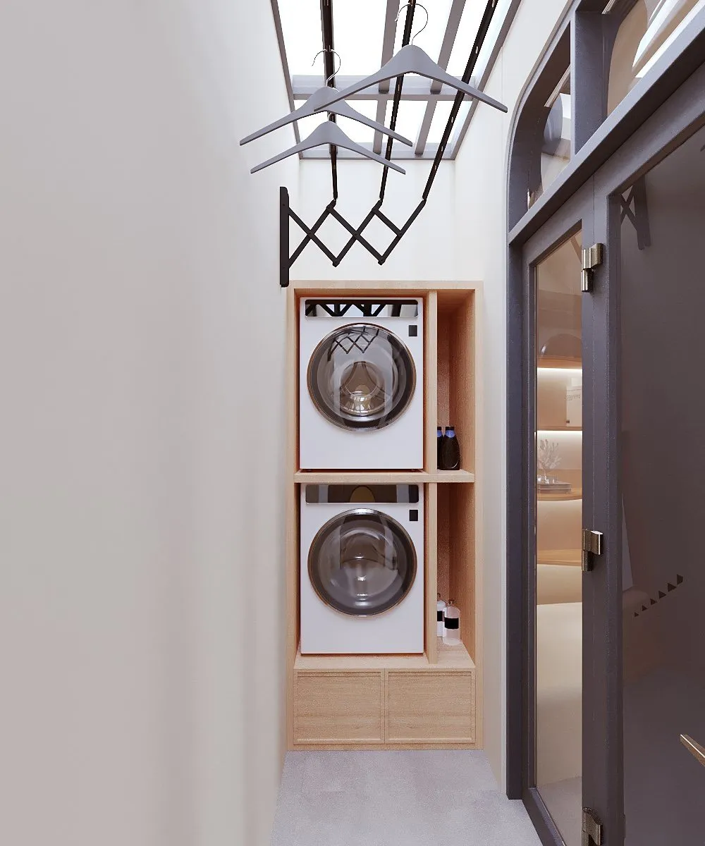 Thiết kế nội thất 3D cho phòng giặt căn hộ chị Linh Quận 9 theo phong cách Modern