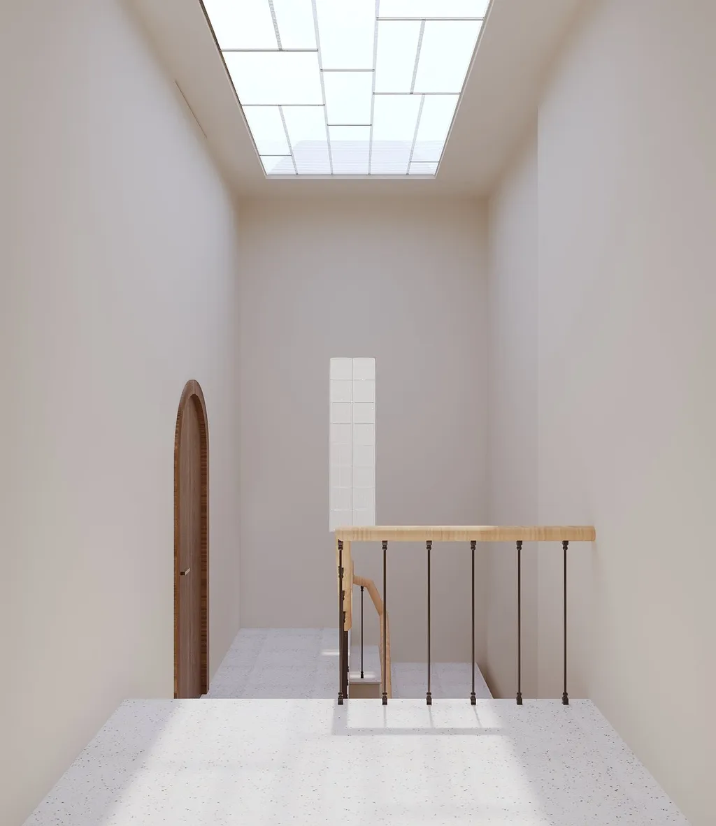 Thiết kế nội thất 3D cho cầu thang căn hộ chị Linh Quận 9 theo phong cách Modern
